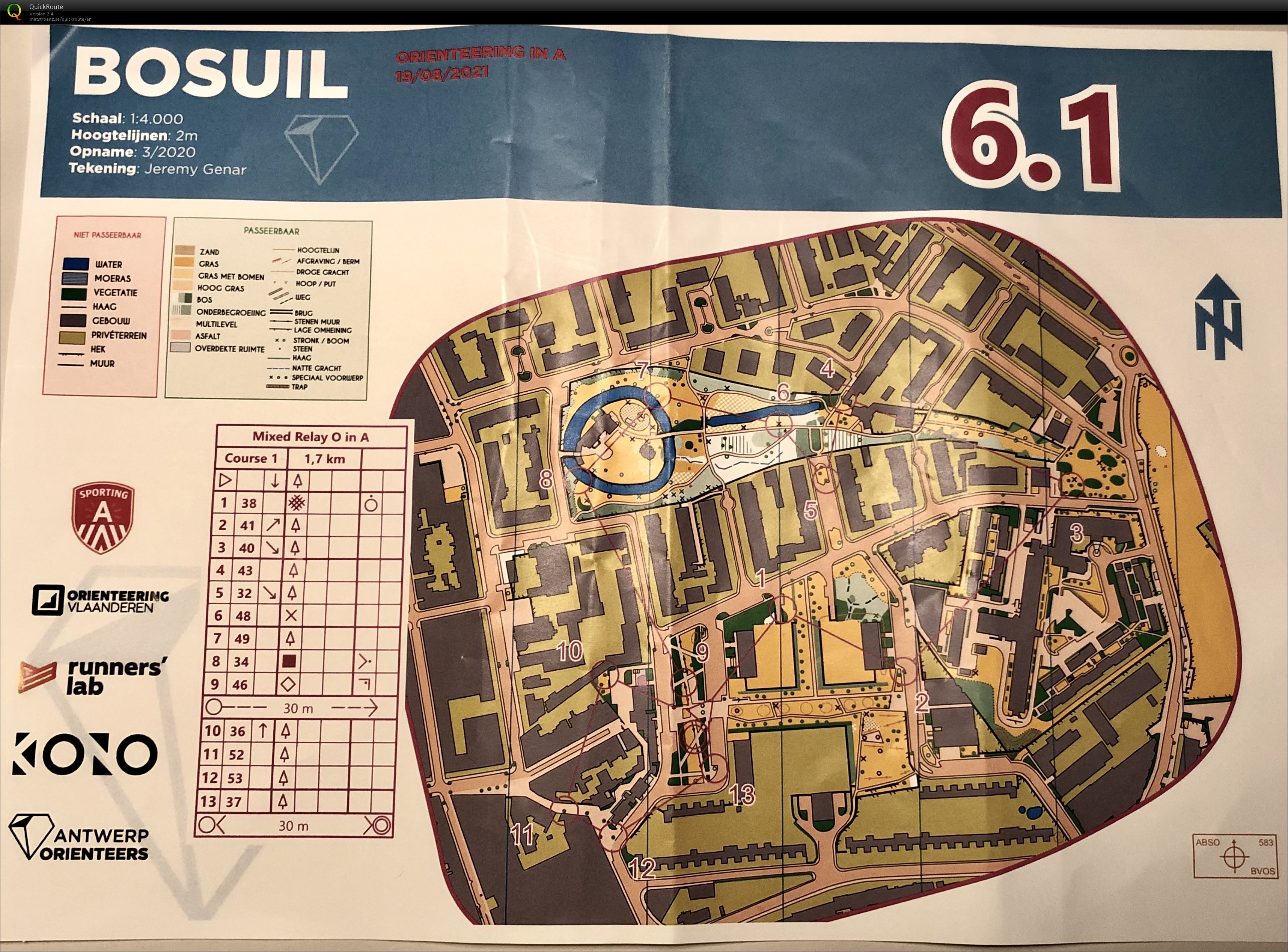 Antwerp Orienteers - Team Relay Bosuil 6.1 (19.08.2021)