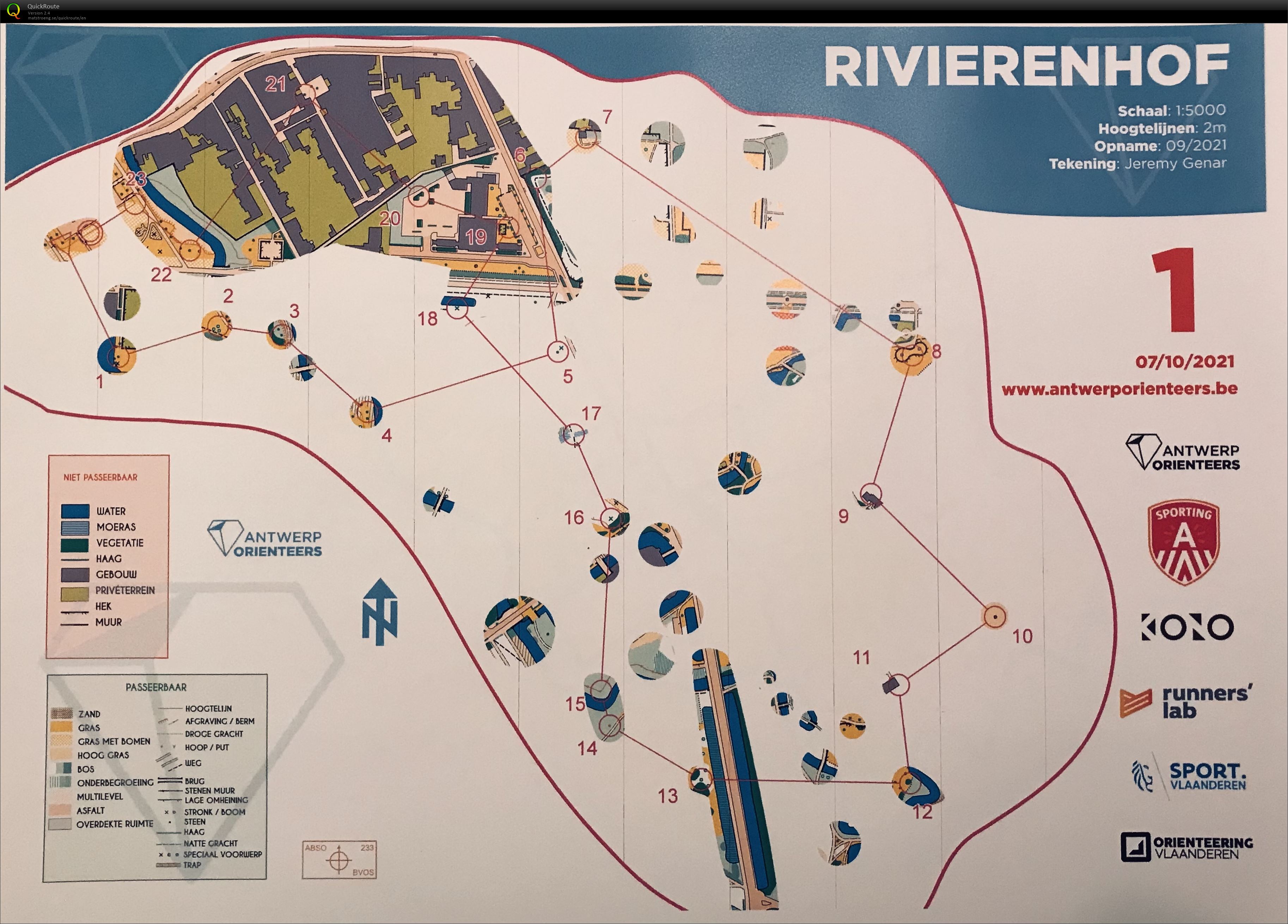 Antwerp Orienteers AOS Rivierenhof 20211007 (07/10/2021)