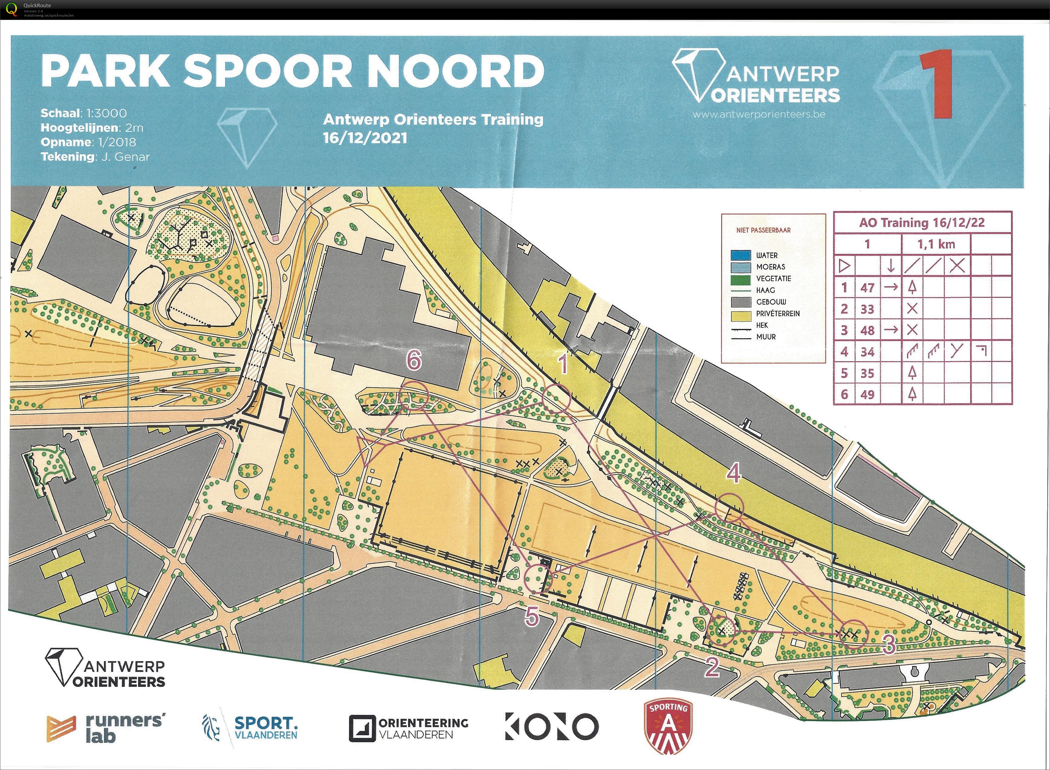 Antwerp Orienteers PSN Omloop 1 (16/12/2021)