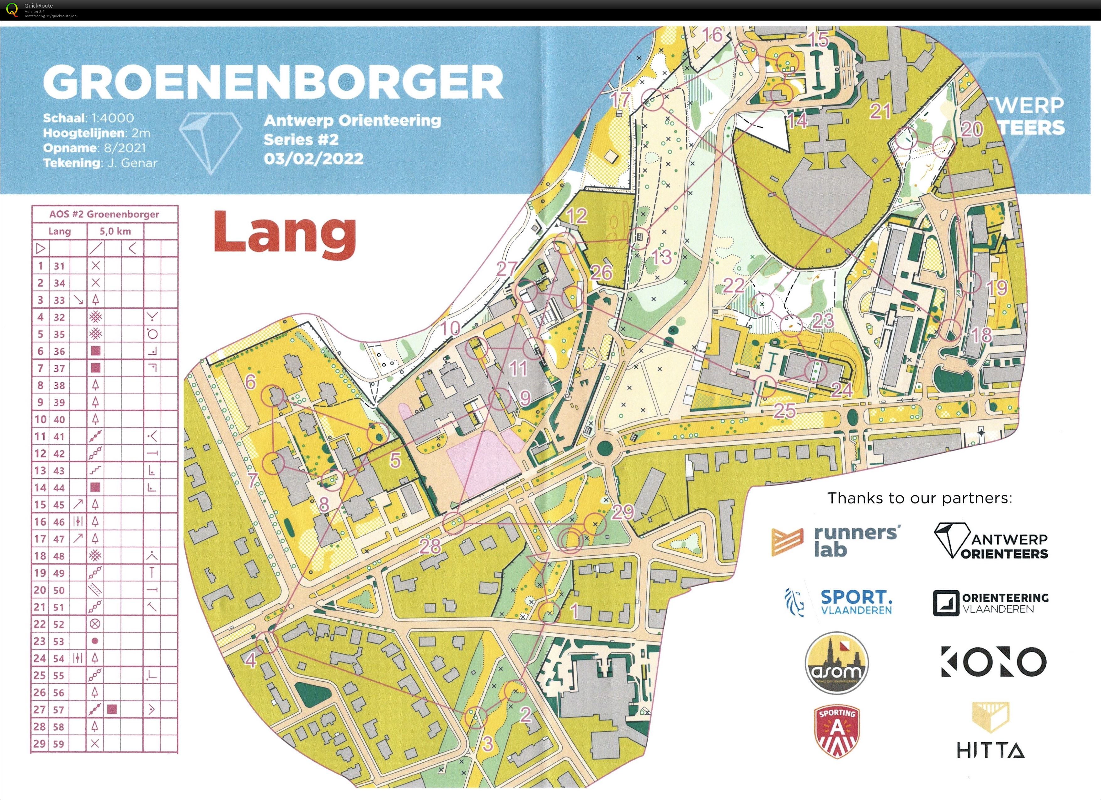 Antwerp Orienteering Series - Groenenborger - Lang (2022-02-03)