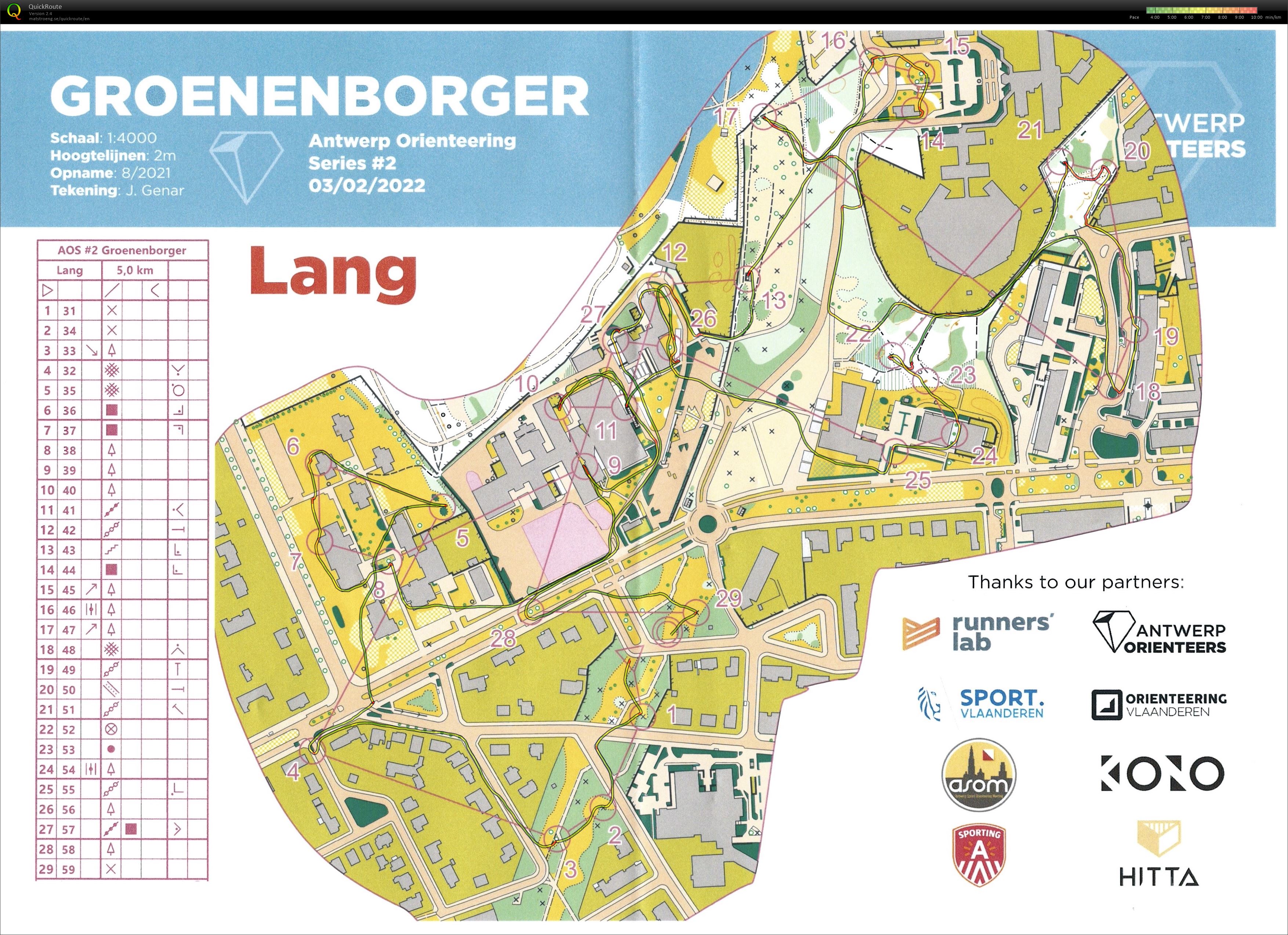 Antwerp Orienteering Series - Groenenborger - Lang (03/02/2022)