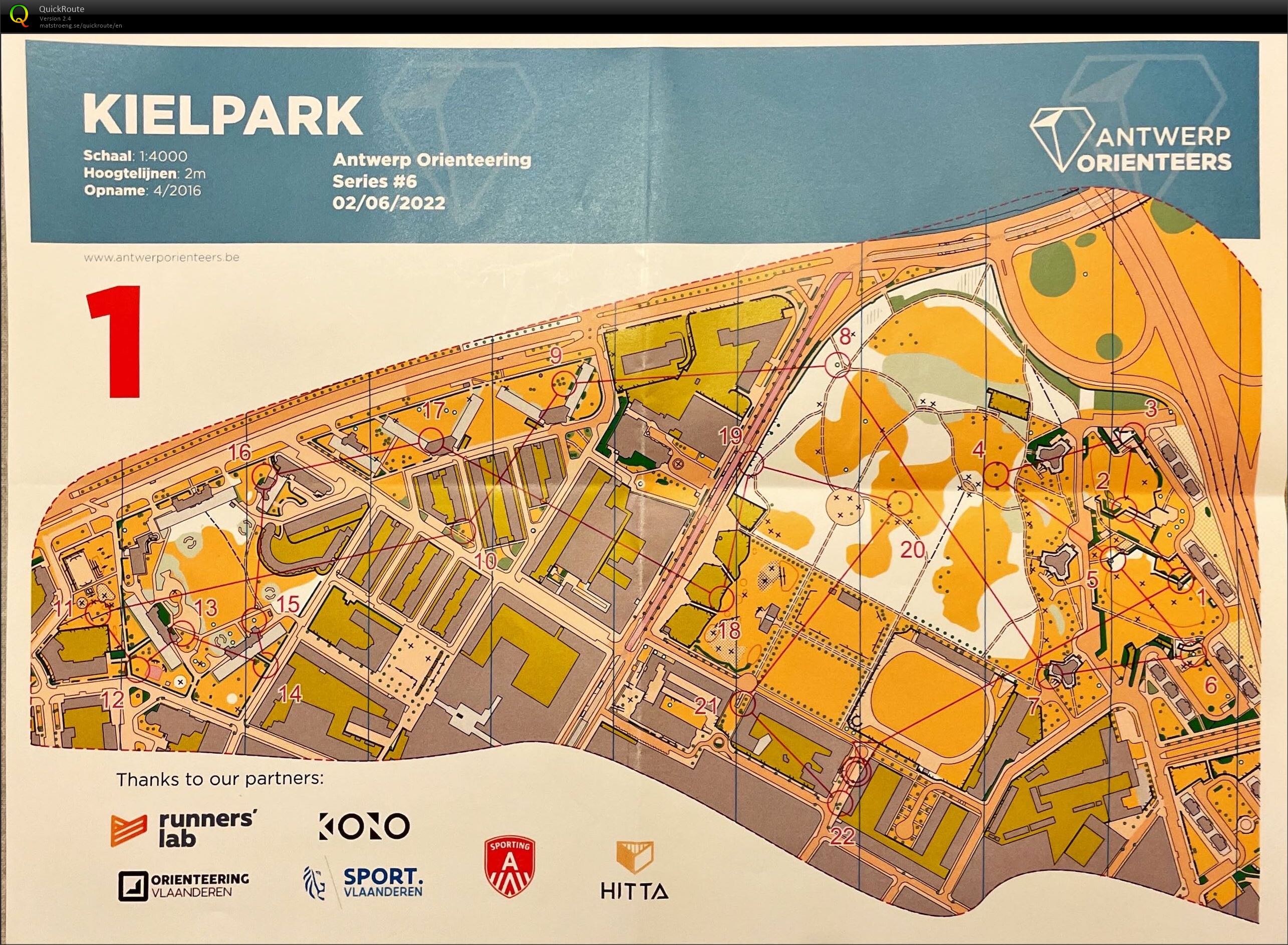 Antwerp Orienteering Series - Kielpark - Omloop 1 (02/06/2022)