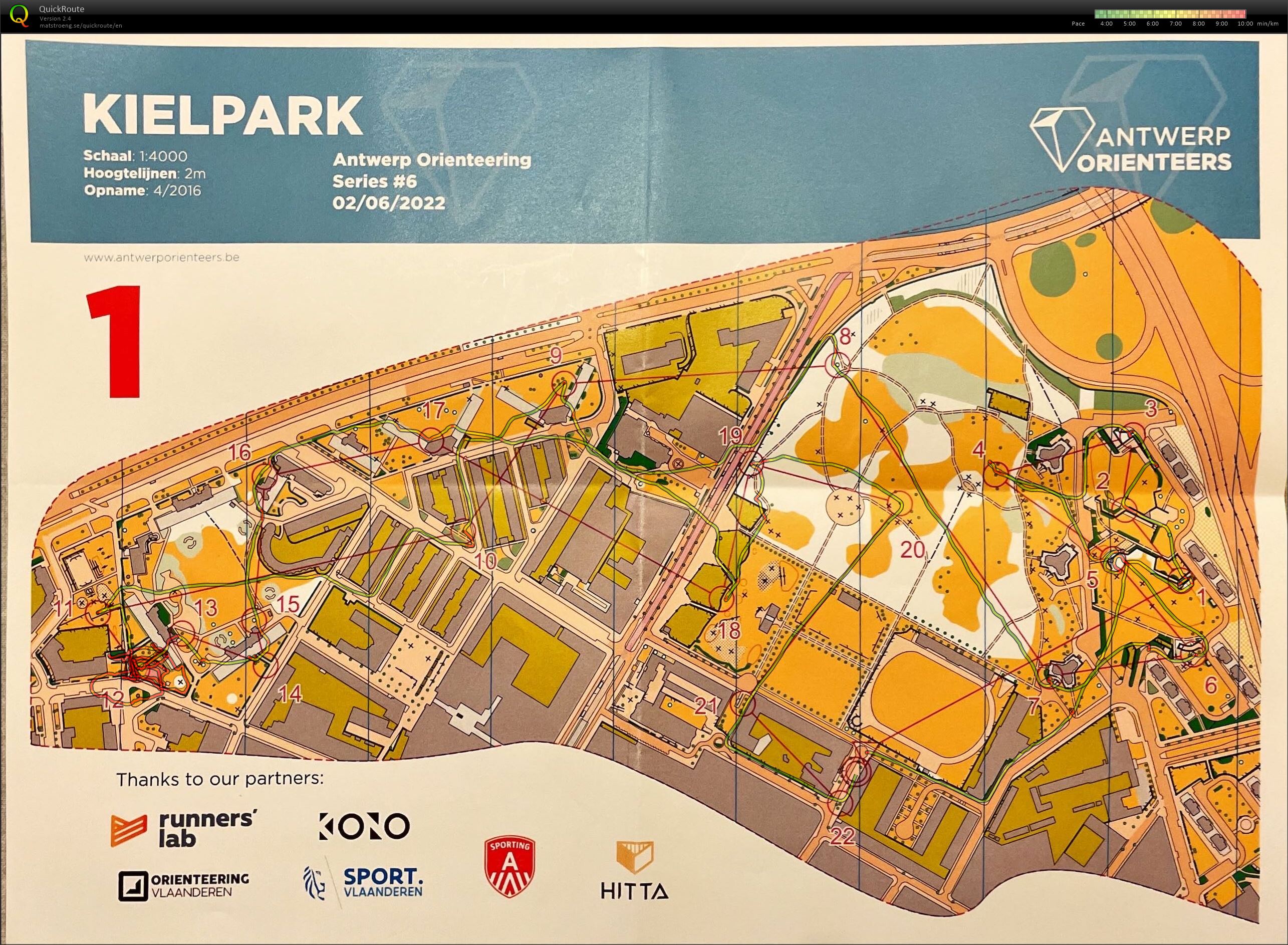 Antwerp Orienteering Series - Kielpark - Omloop 1 (02.06.2022)