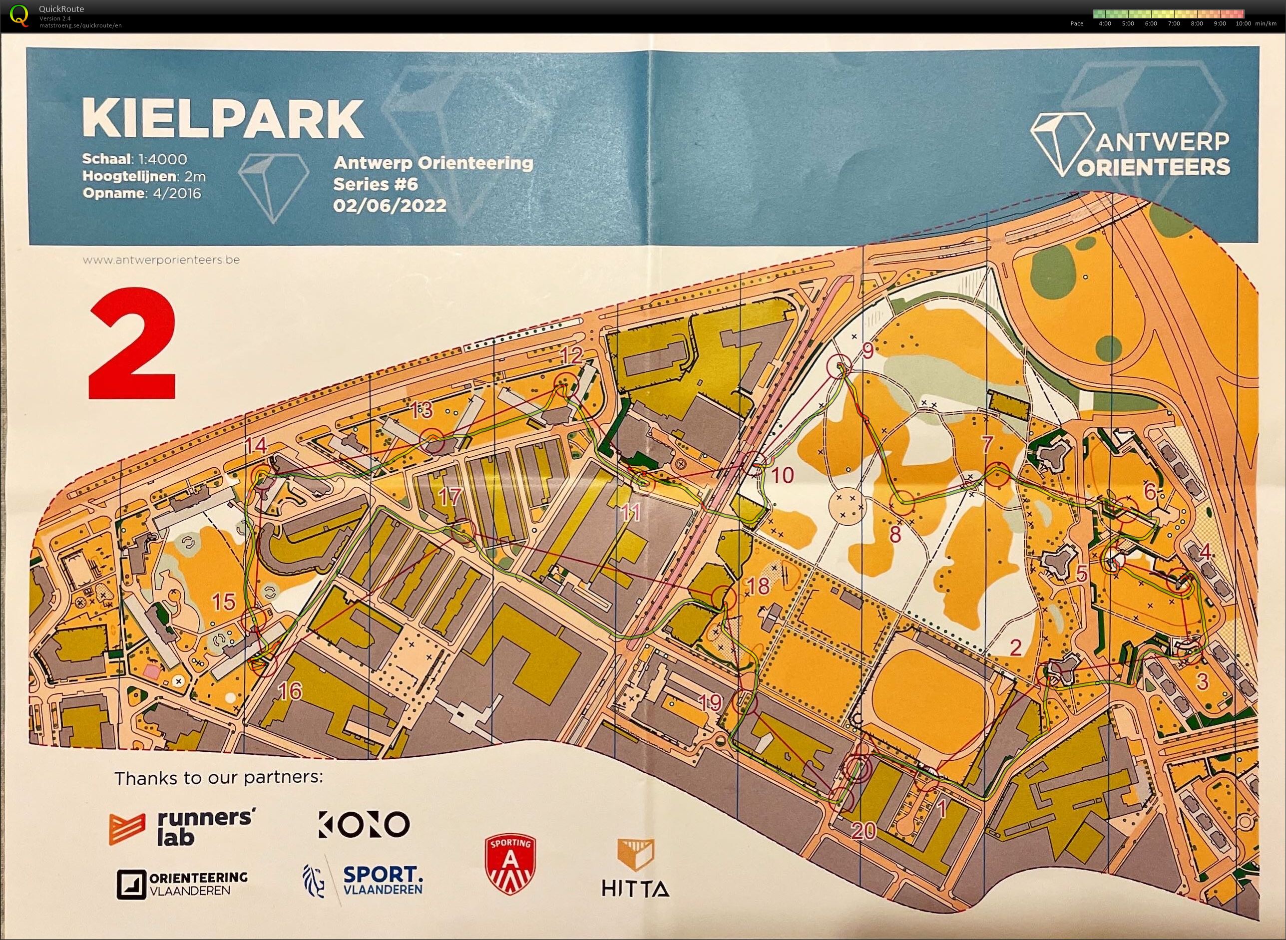Antwerp Orienteering Series - Kielpark - Omloop 2 (02.06.2022)