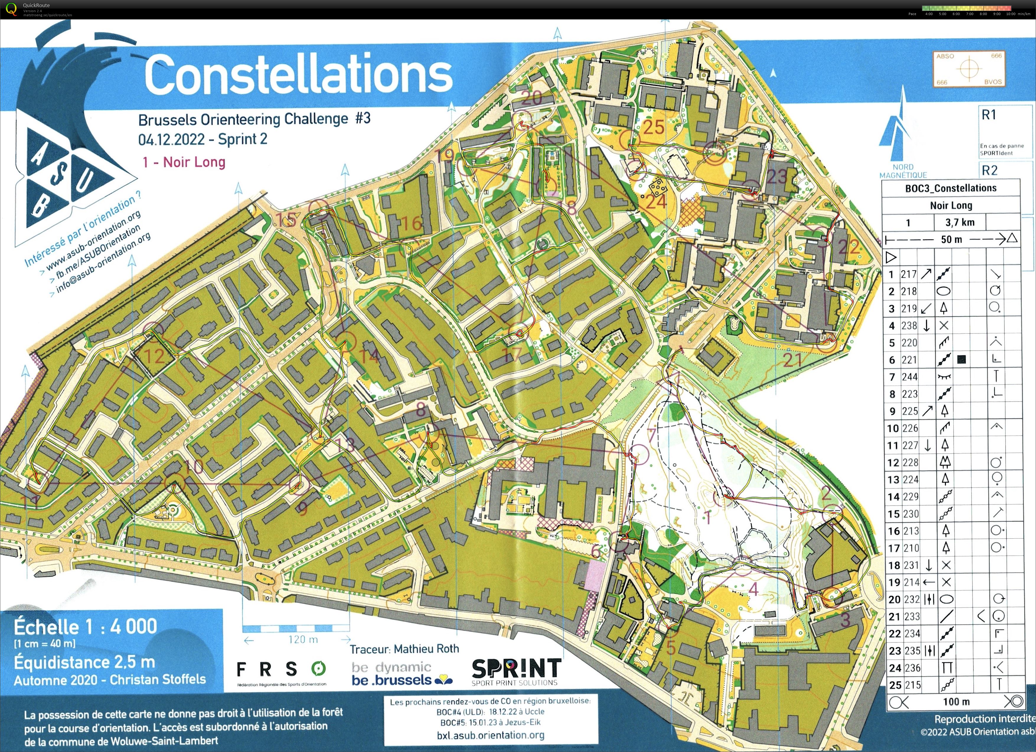 Brussels Orienteering Challenge #3 - Sprint 2 - Constellations (04-12-2022)