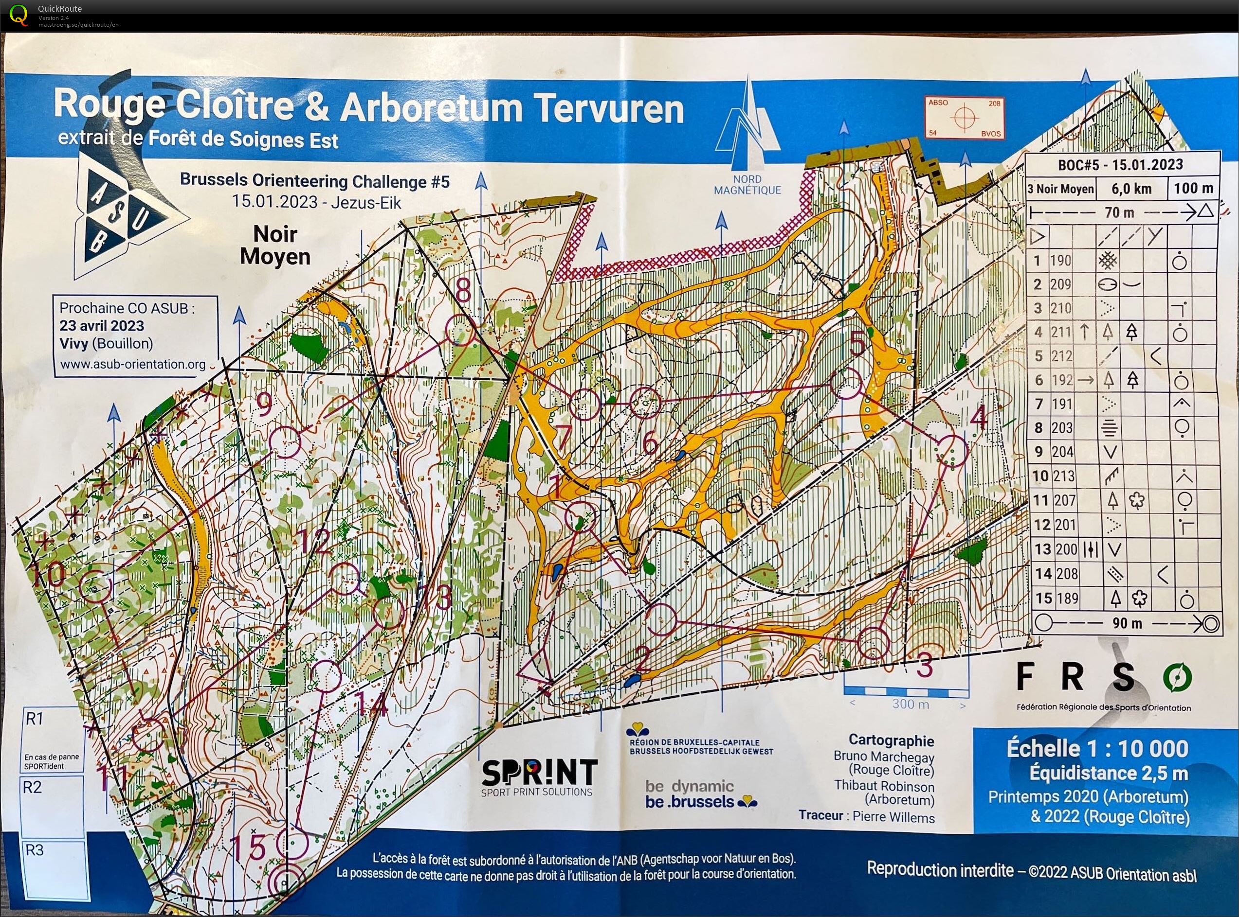 Brussels Orienteering Challenge #5: Rouge Cloitre & Arboretum Tervuren (15/01/2023)