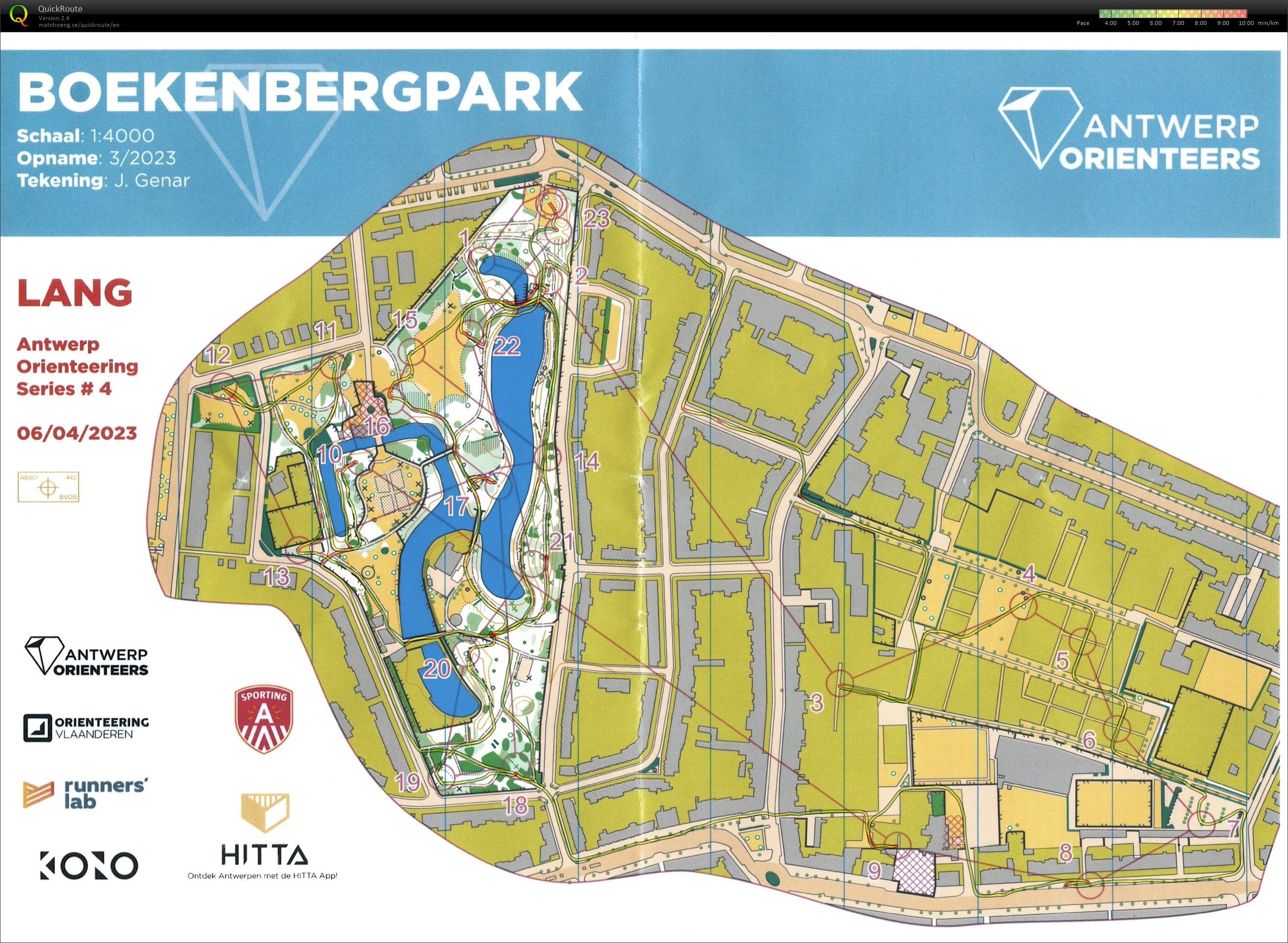 Antwerp Orienteering Series - Boekenbergpark - Lang (2023-04-09)