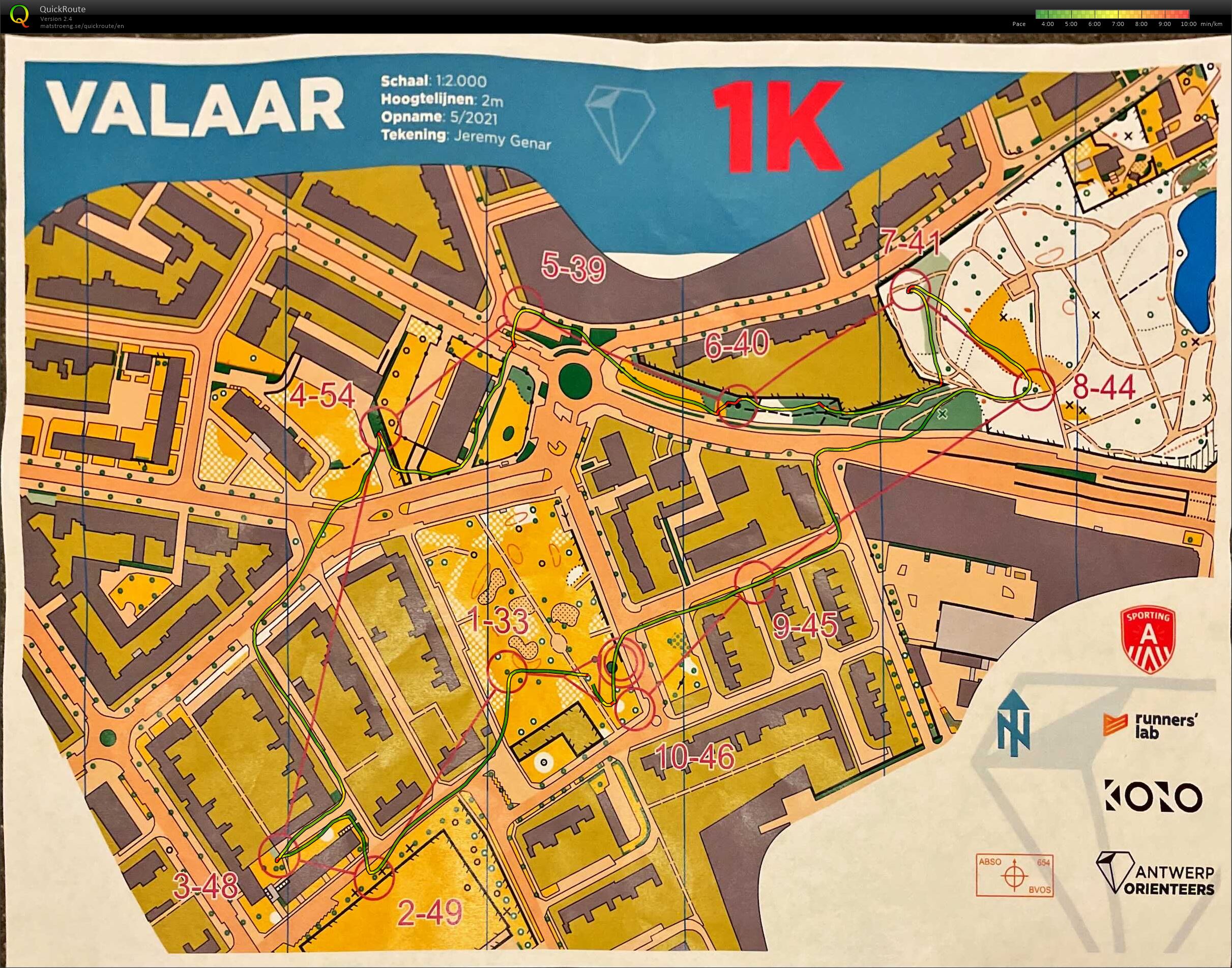 Orienteering in A - Wilrijk Valaar - 1K (15-07-2021)
