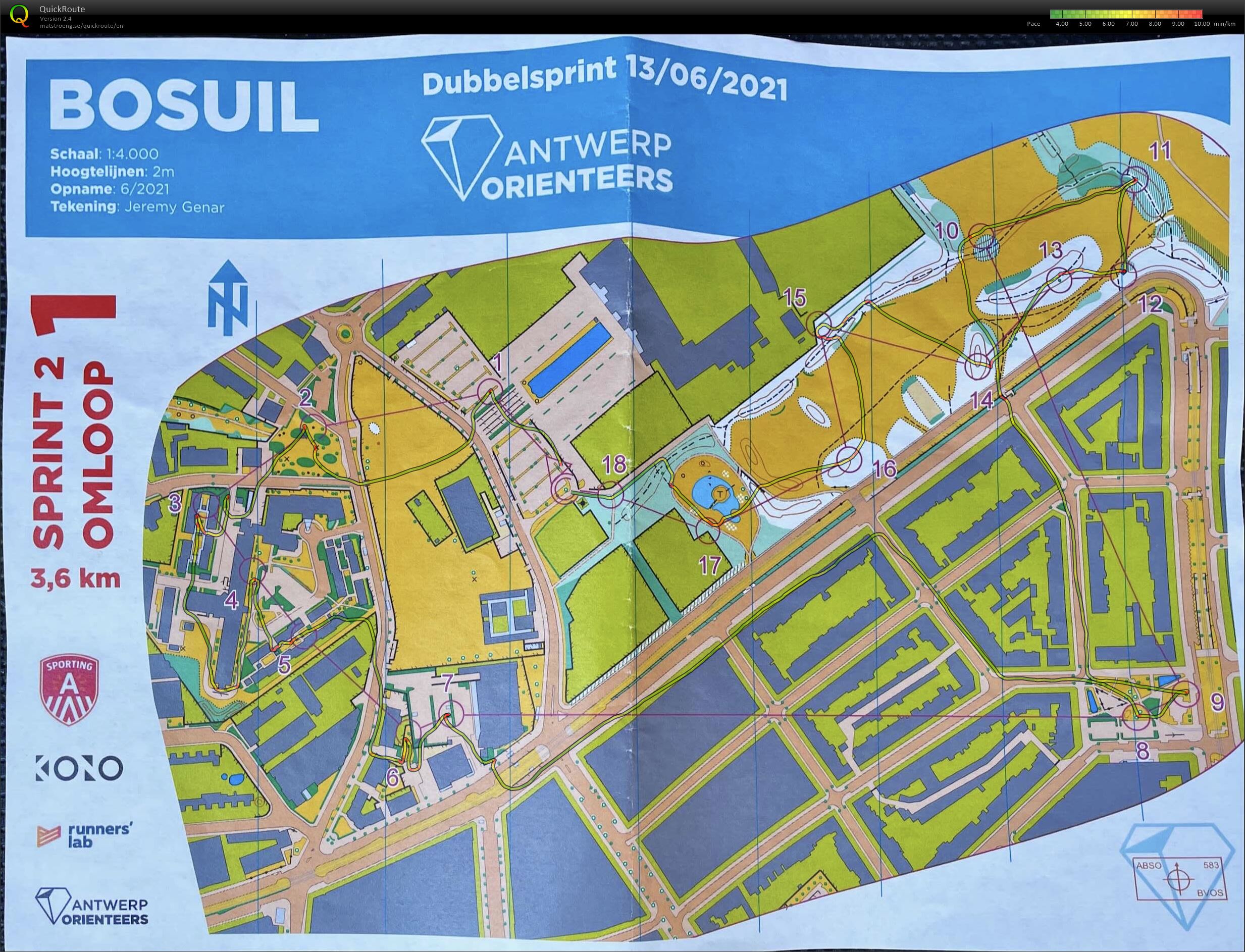 Dubbelsprint Bosuil Sprint 2 Omloop 1 (13-06-2021)